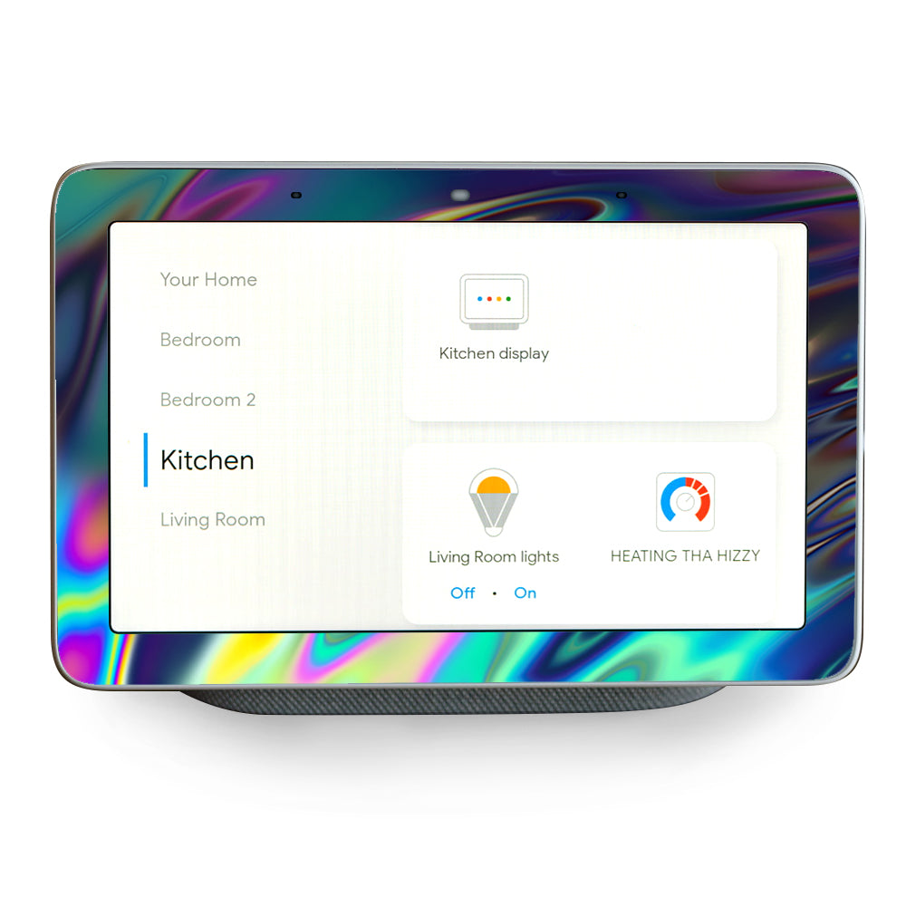 Oil Slick Opal Colorful Resin  Google Home Hub Skin