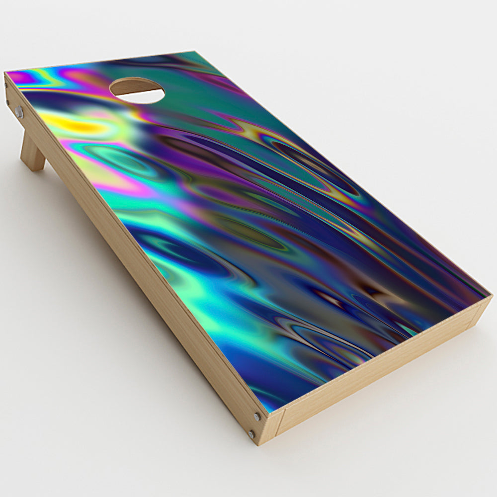  Oil Slick Opal Colorful Resin   Cornhole Game Board (2 pcs.) Skin
