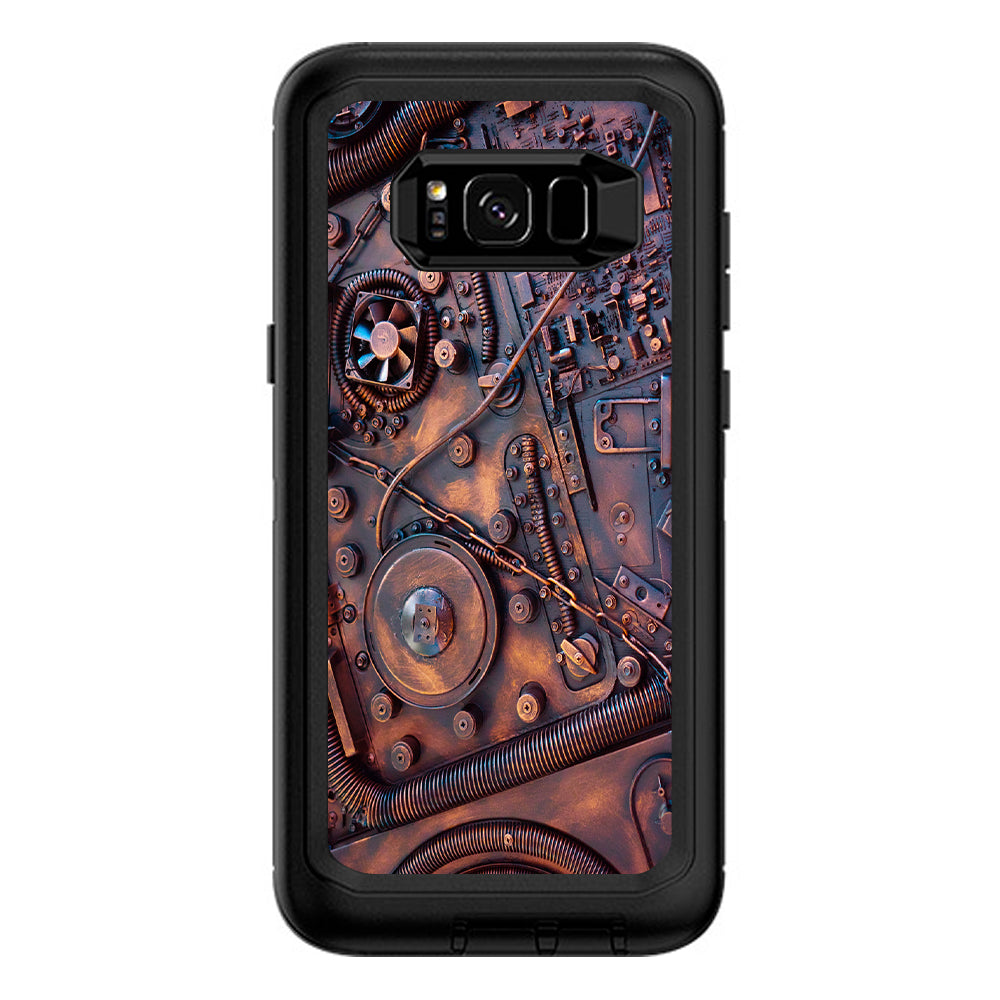  Steampunk Metal Panel Vault Fan Gear Otterbox Defender Samsung Galaxy S8 Plus Skin