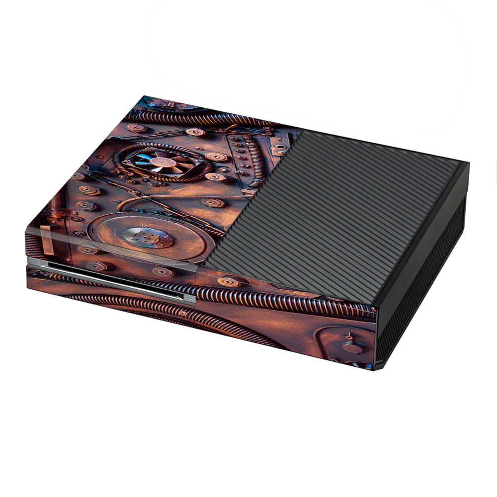 Steampunk Metal Panel Vault Fan Gear Microsoft Xbox One Skin, image size:1000x1000