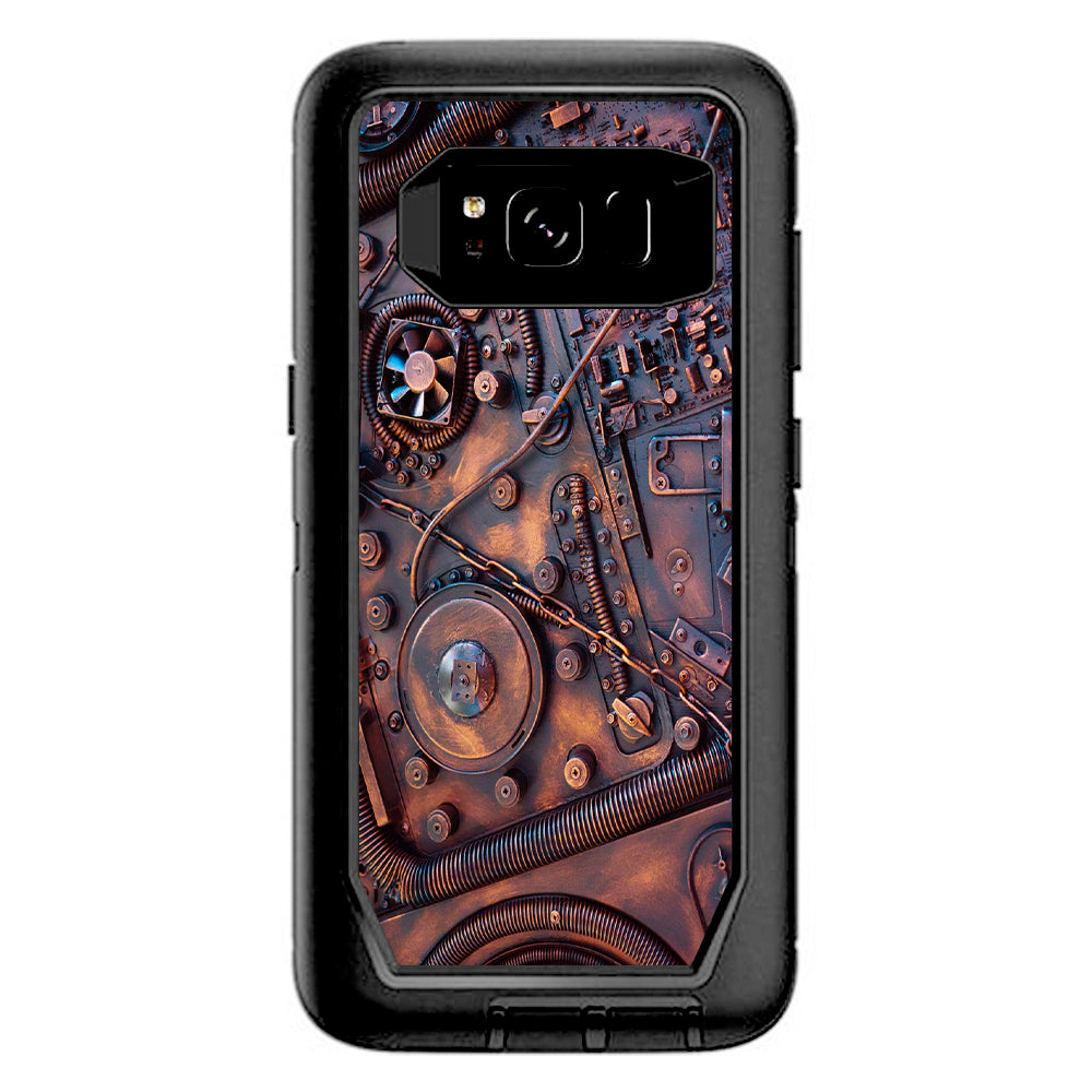  Steampunk Metal Panel Vault Fan Gear Otterbox Defender Samsung Galaxy S8 Skin