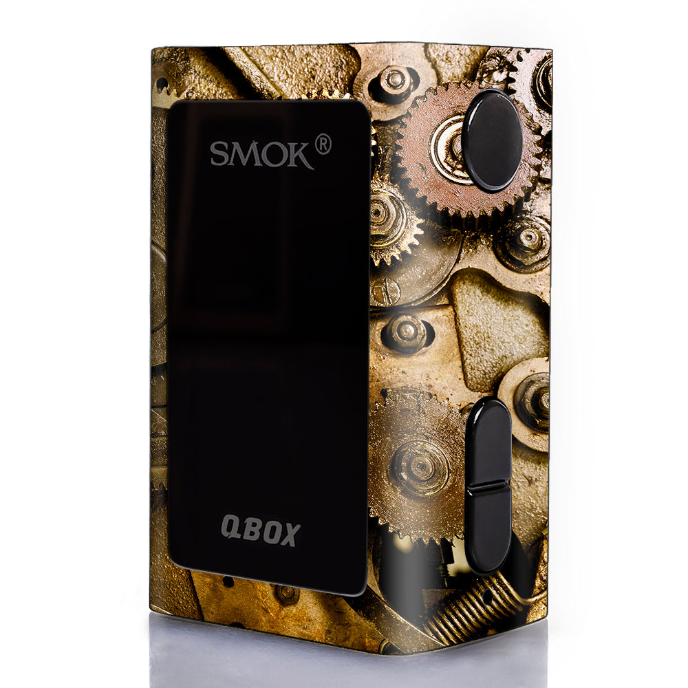  Steampunk Gears Steam Punk Old Smok Qbox 50w tc Skin