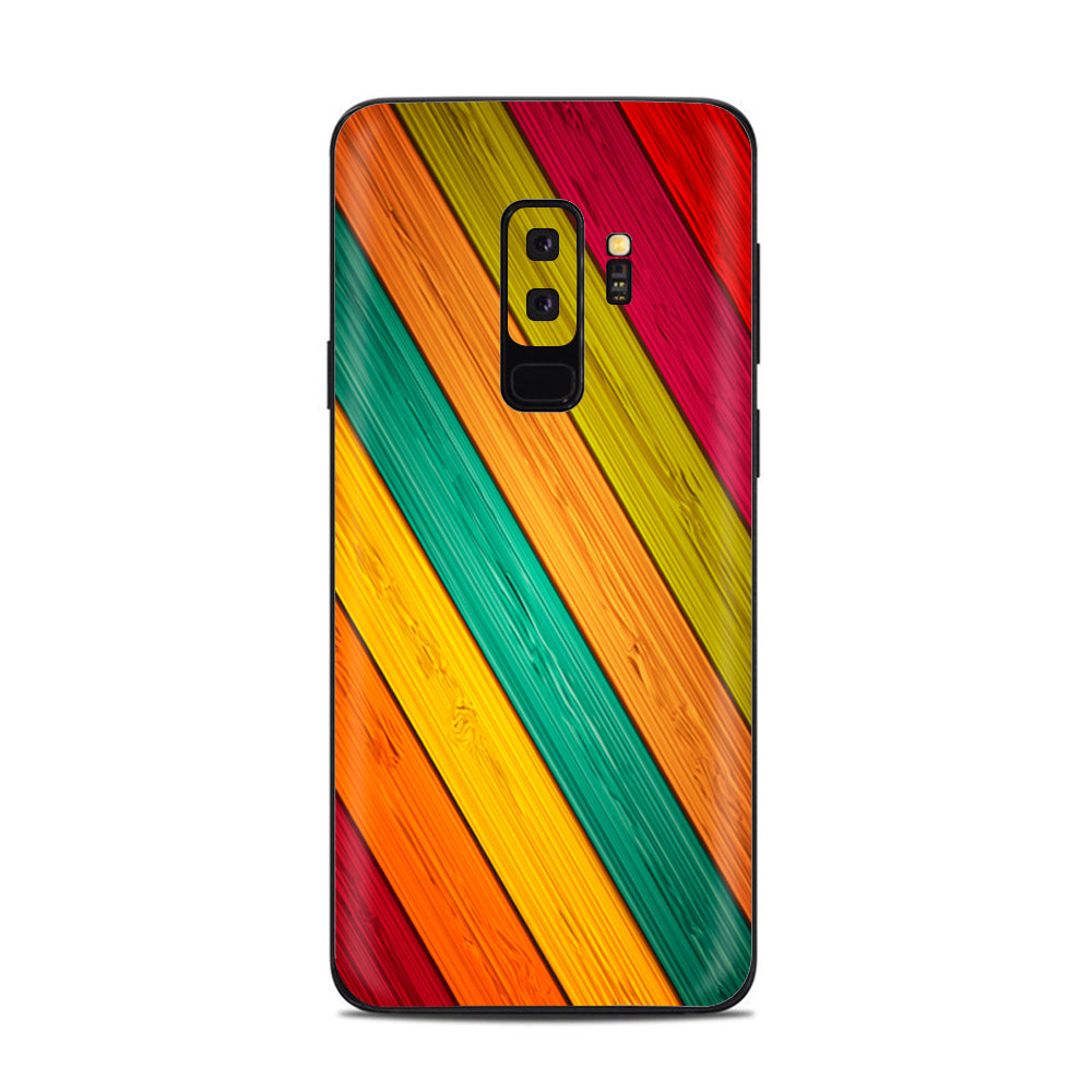  Color Wood Planks Samsung Galaxy S9 Plus Skin