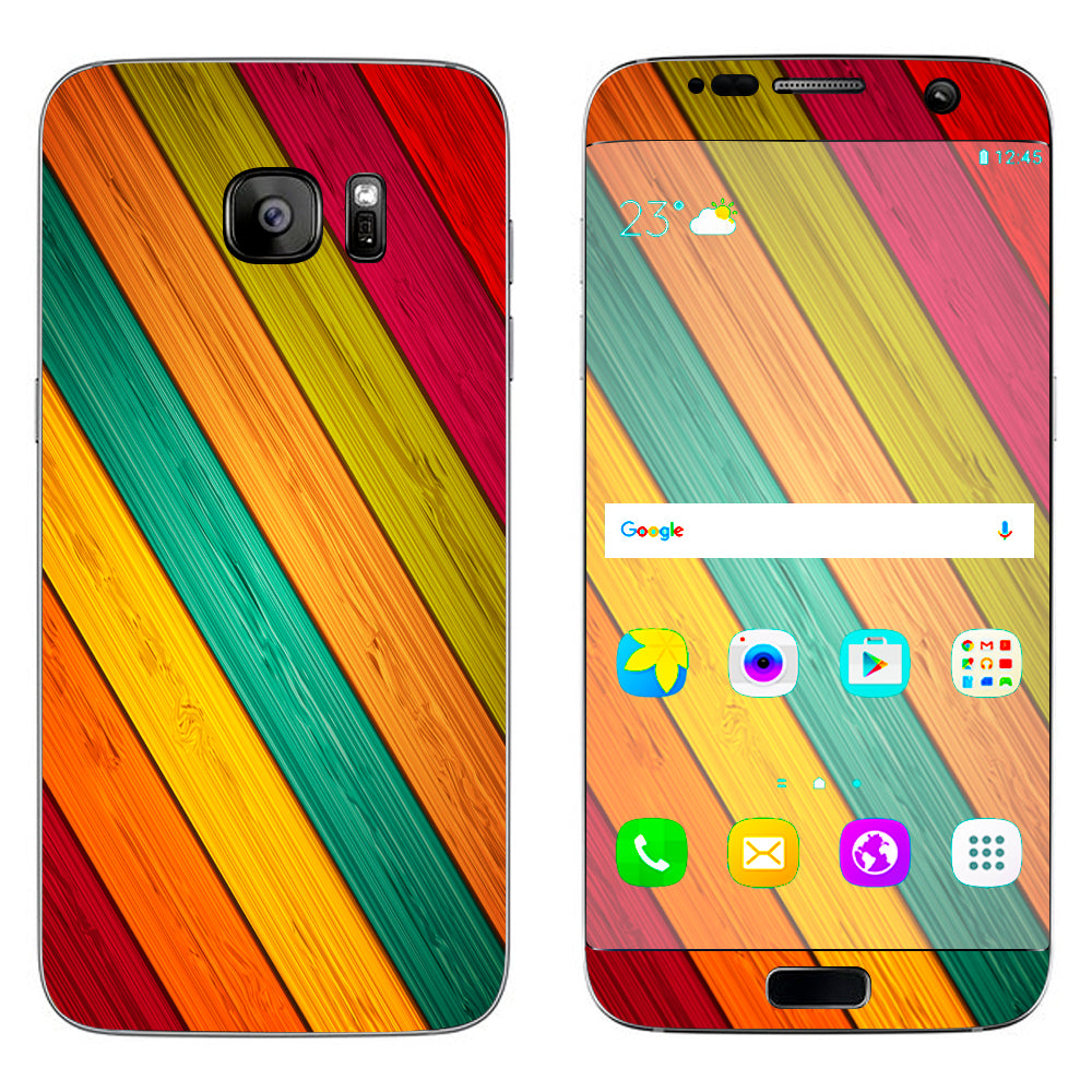  Color Wood Planks Samsung Galaxy S7 Edge Skin