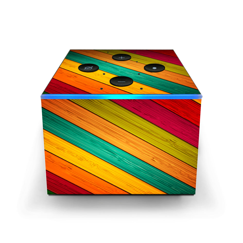  Color Wood Planks Amazon Fire TV Cube Skin