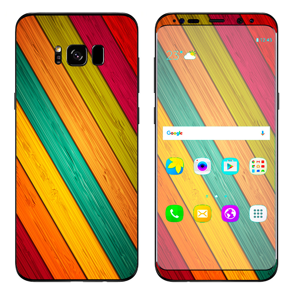  Color Wood Planks Samsung Galaxy S8 Skin