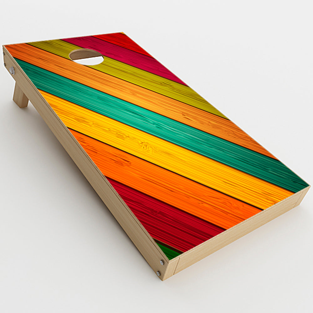  Color Wood Planks  Cornhole Game Board (2 pcs.) Skin