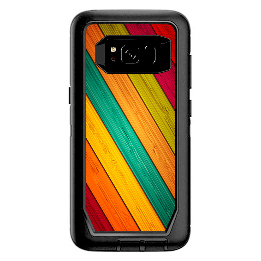  Color Wood Planks Otterbox Defender Samsung Galaxy S8 Skin