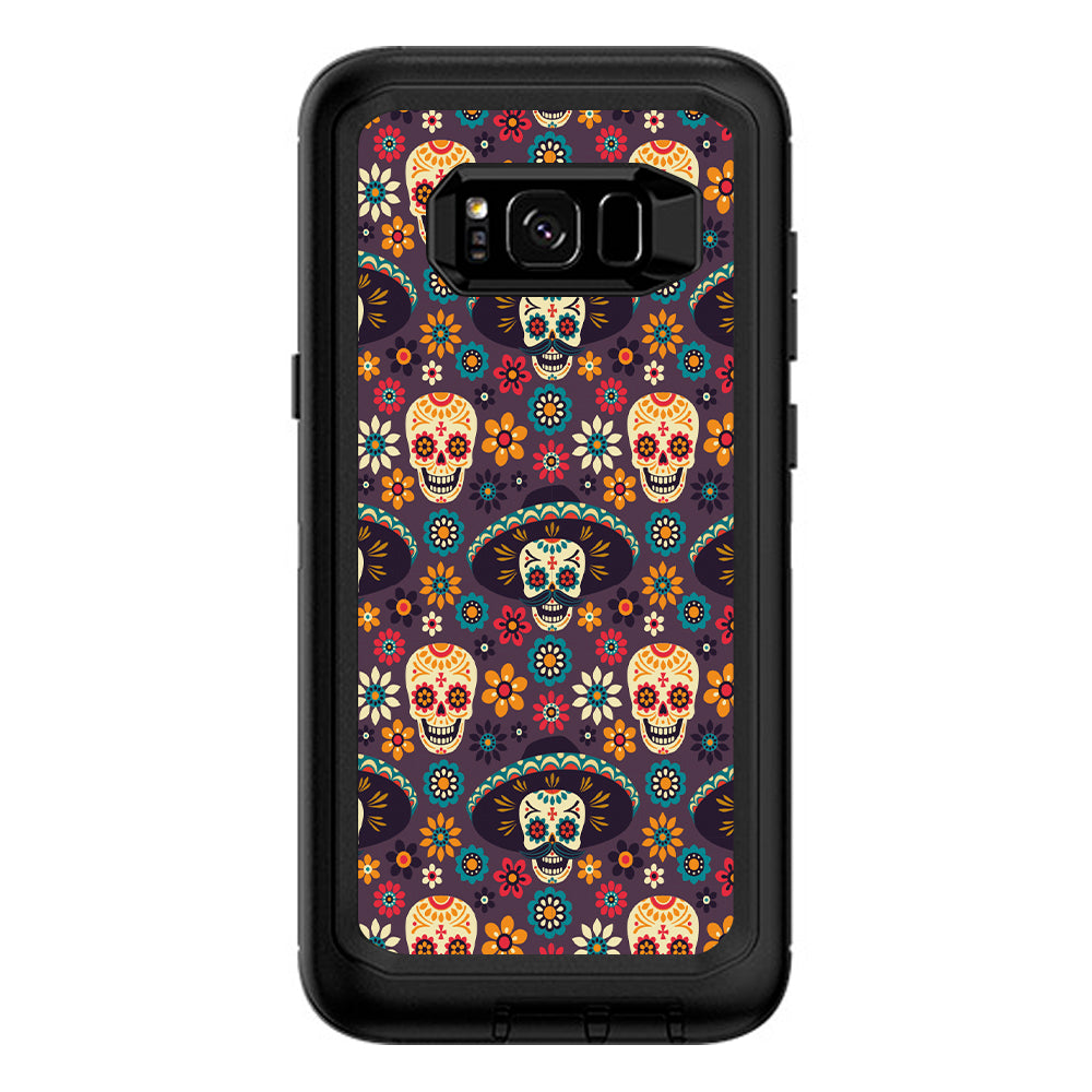  Sugar Skulls Sombrero Day Of The Dead Otterbox Defender Samsung Galaxy S8 Plus Skin