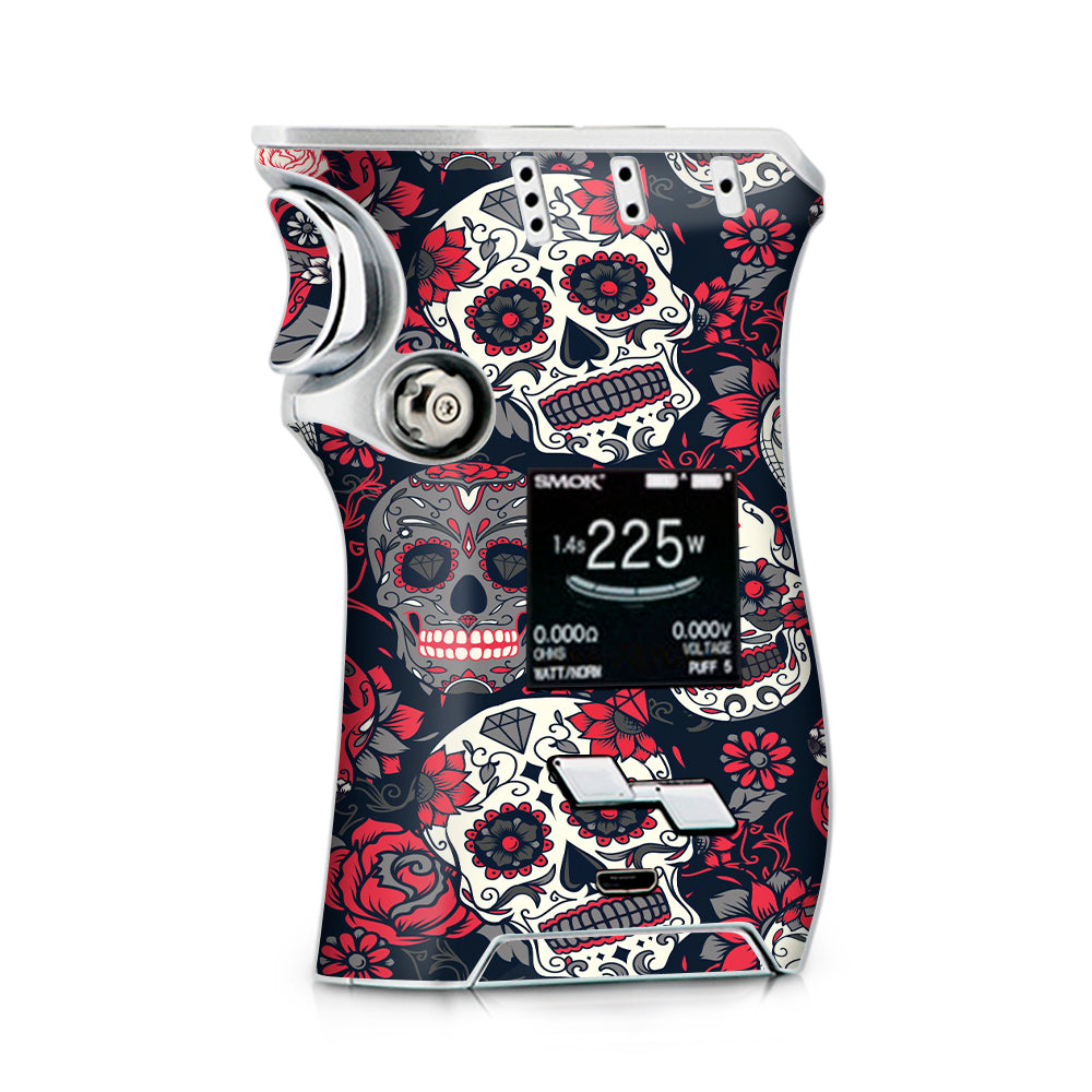 smok mag kit black and red Skin Decal for Smok Mag + TFV12 Prince tank Vape / Sugar Skulls Red Black  Dia de los – itsaskin.com