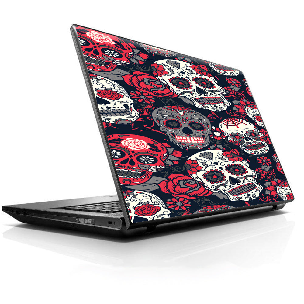  Sugar Skulls Red Black Dia De Los HP Dell Compaq Mac Asus Acer 13 to 16 inch Skin