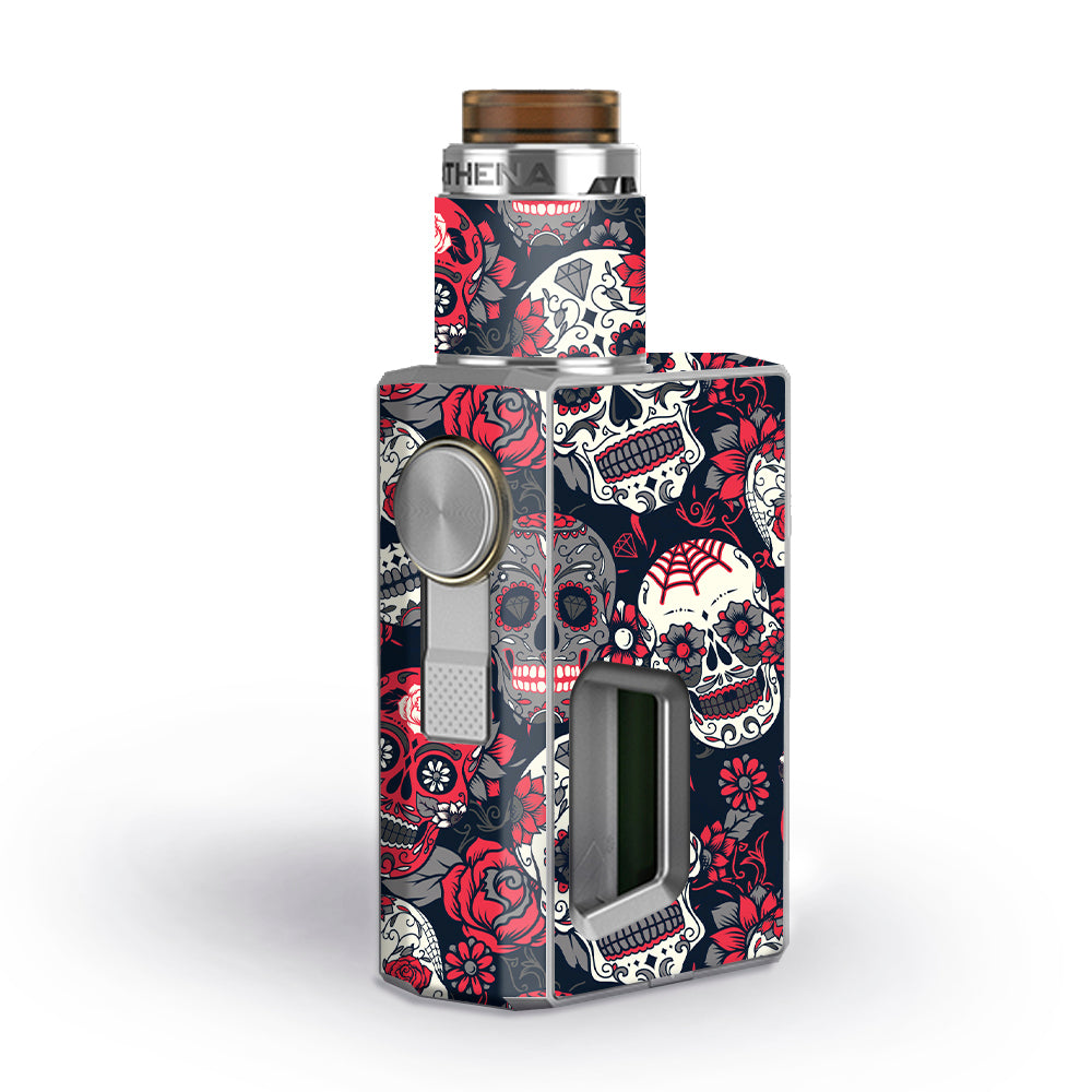 Sugar Skulls Red Black Dia de Los Geekvape Athena Squonk Skin Sugar Skulls Red Black Dia de Los Geekvape Athena Squonk Skin