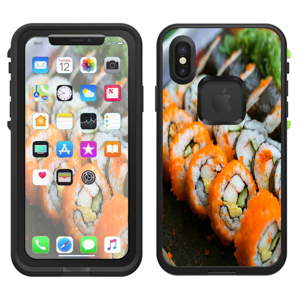  Sushi Rolls Eat Foodie Japanese Lifeproof Fre Case iPhone X Skin