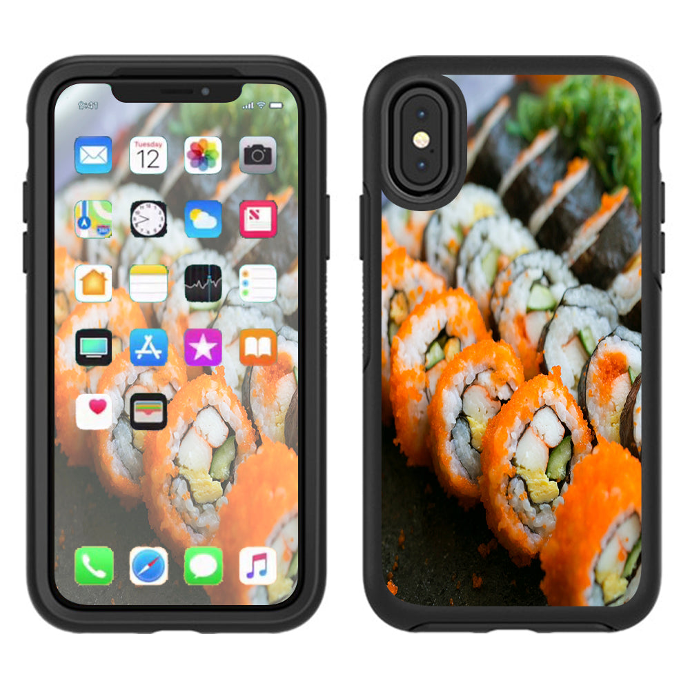  Sushi Rolls Eat Foodie Japanese Otterbox Defender Apple iPhone X Skin