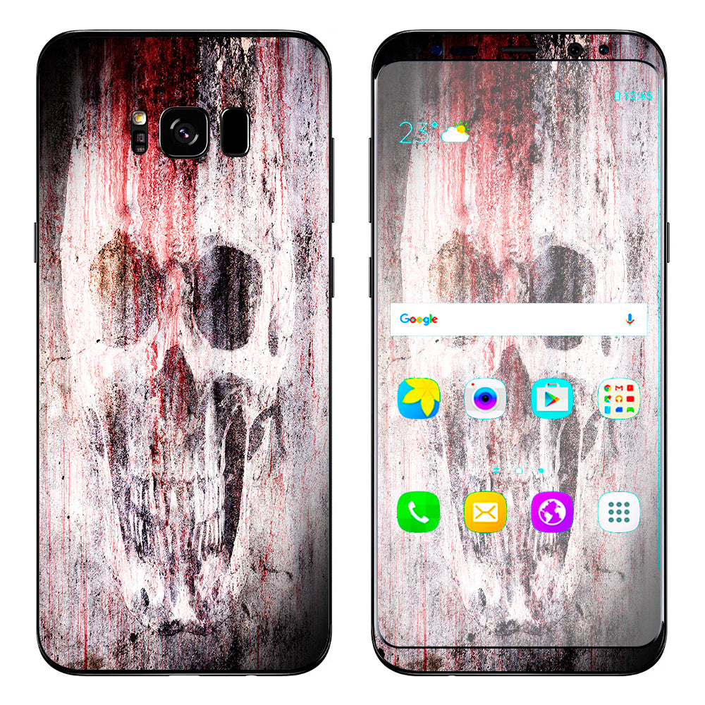  Tattered Skull Blood Skull Dead Samsung Galaxy S8 Skin