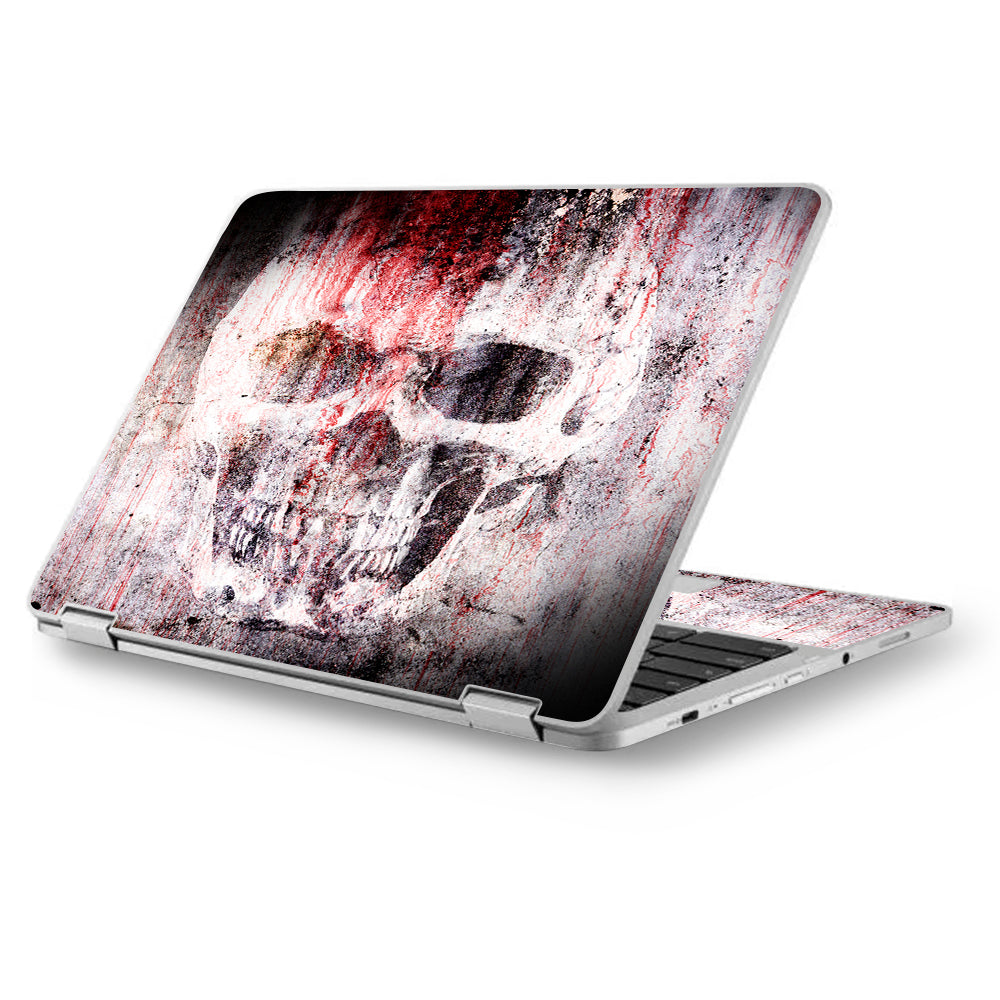  Tattered Skull Blood Skull Dead Asus Chromebook Flip 12.5" Skin