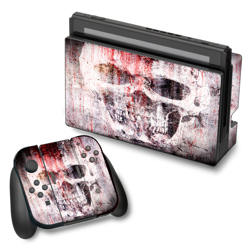  Tattered Skull Blood Skull Dead Nintendo Switch Skin