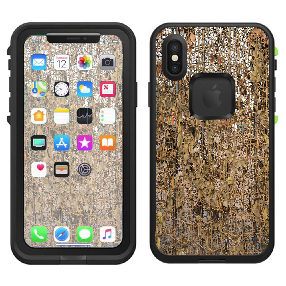  Tree Camo Net Camouflage Military Lifeproof Fre Case iPhone X Skin