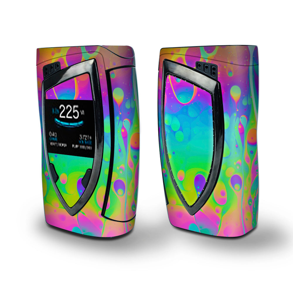 Skin Decal Vinyl Wrap for Smok Devilkin Kit 225w Vape (includes TFV12 Prince Tank Skins) skins cover / trippy tie die colors dripping lava