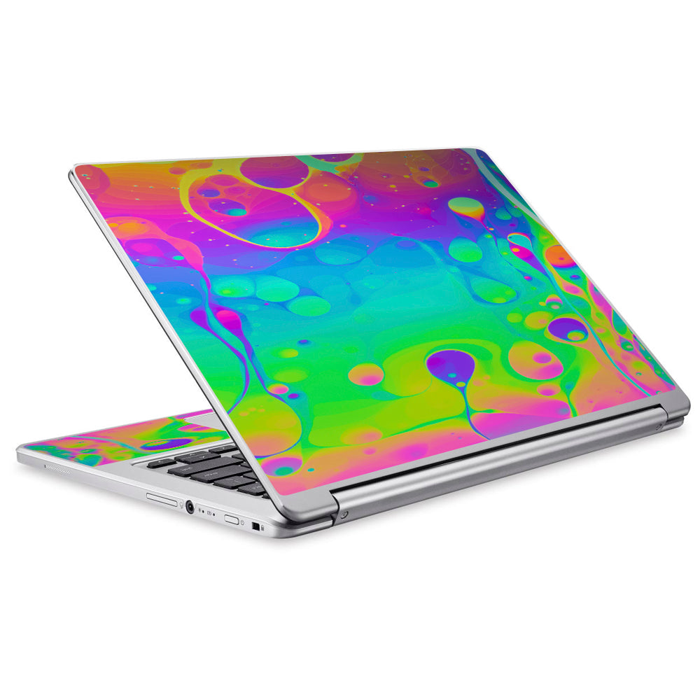  Trippy Tie Die Colors Dripping Lava Acer Chromebook R13 Skin