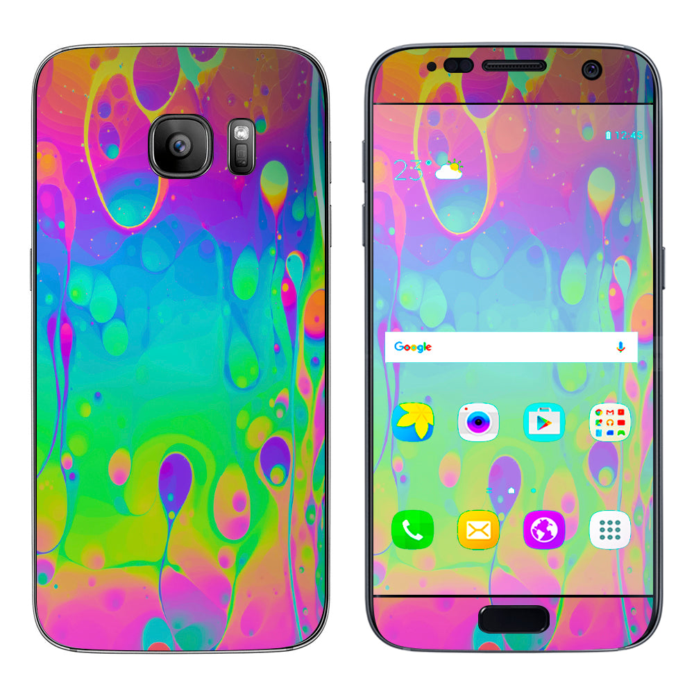  Trippy Tie Die Colors Dripping Lava Samsung Galaxy S7 Skin