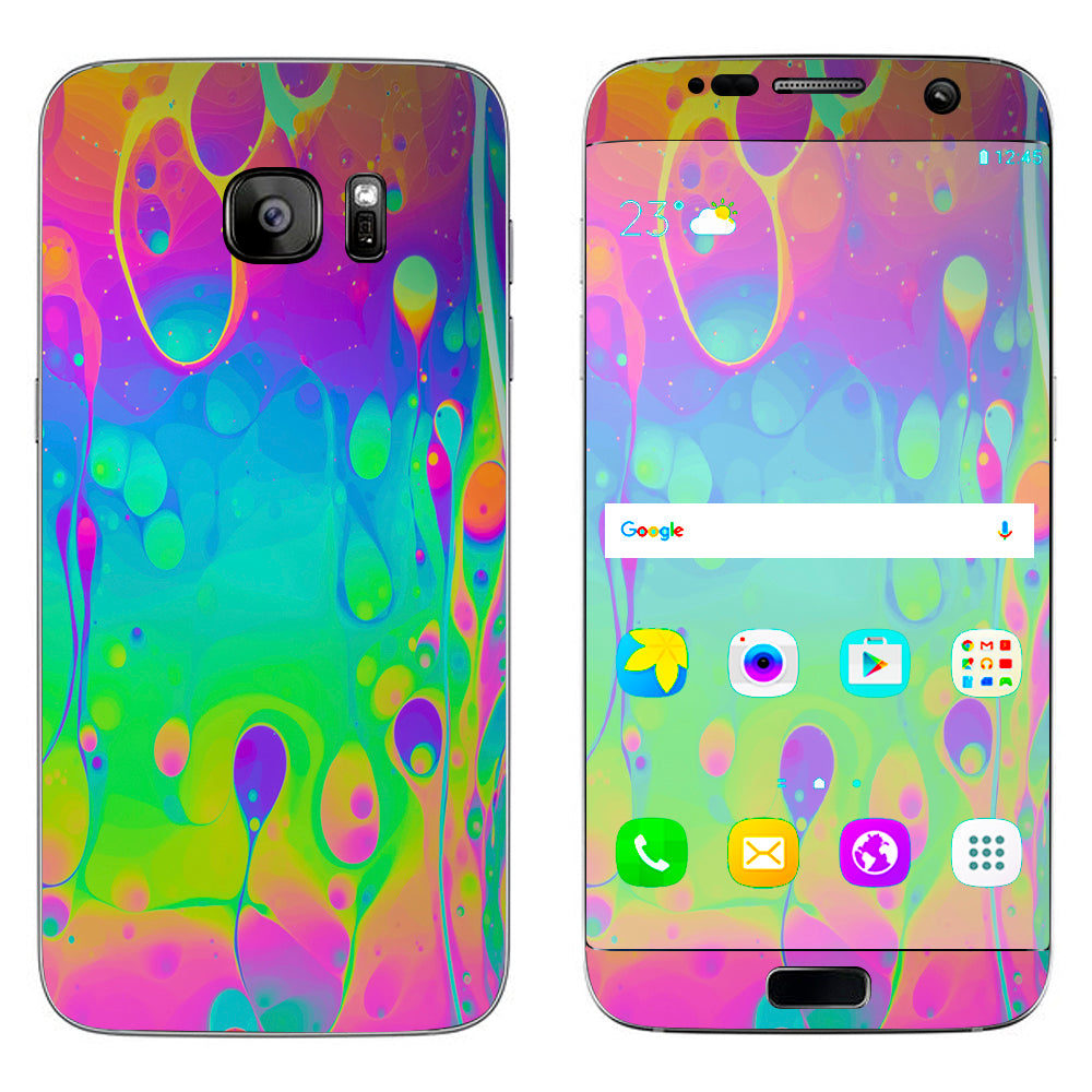  Trippy Tie Die Colors Dripping Lava Samsung Galaxy S7 Edge Skin