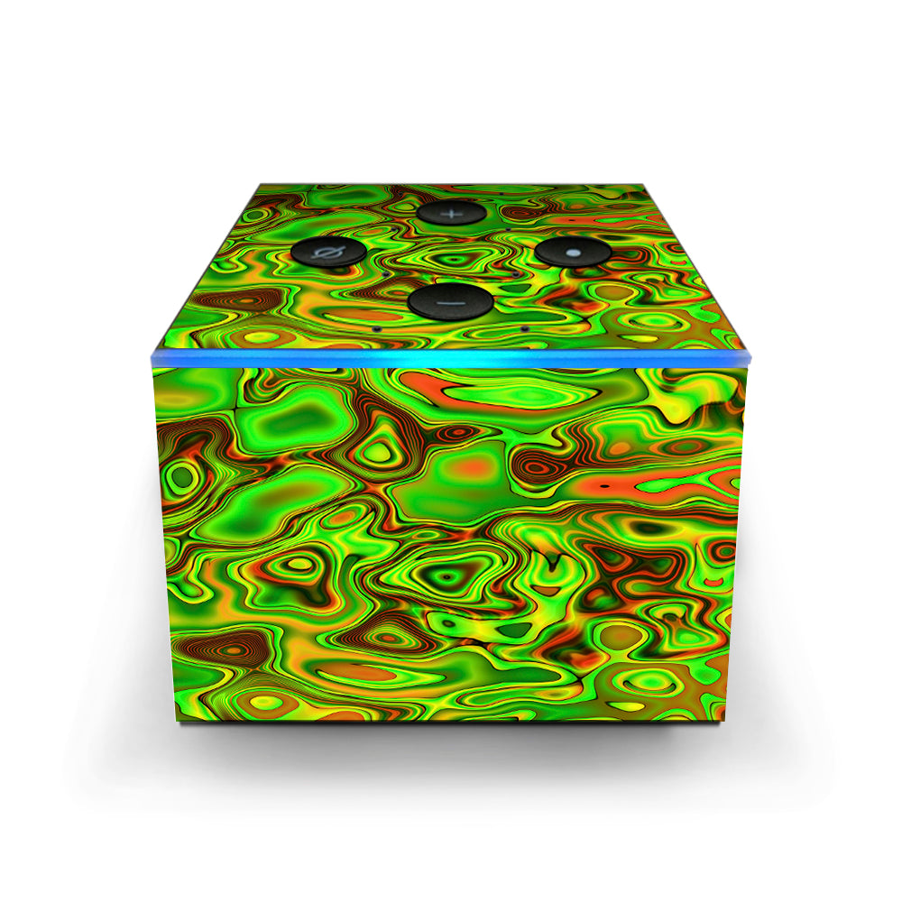 Green Glass Trippy Psychedelic Amazon Fire TV Cube Skin