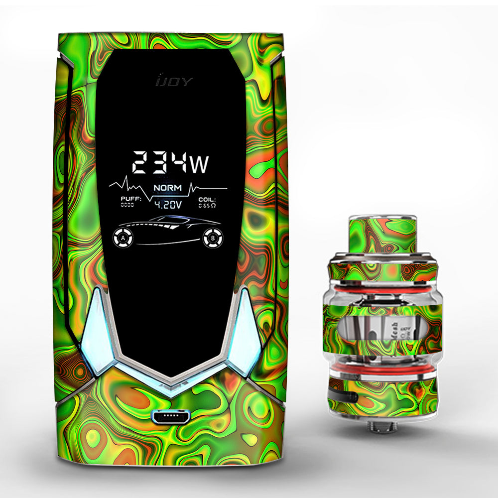  Green Glass Trippy Psychedelic iJoy Avenger 270 Skin