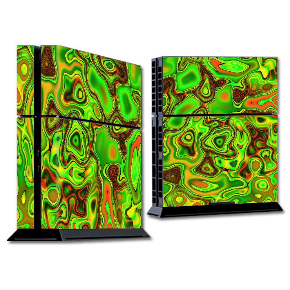  Green Glass Trippy Psychedelic Sony Playstation PS4 Skin