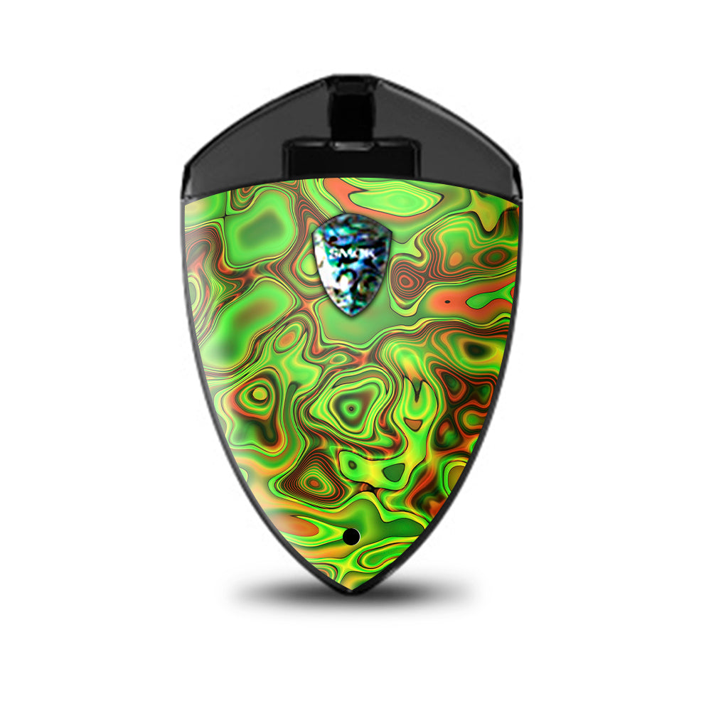  Green Glass Trippy Psychedelic Smok Rolo Badge Skin