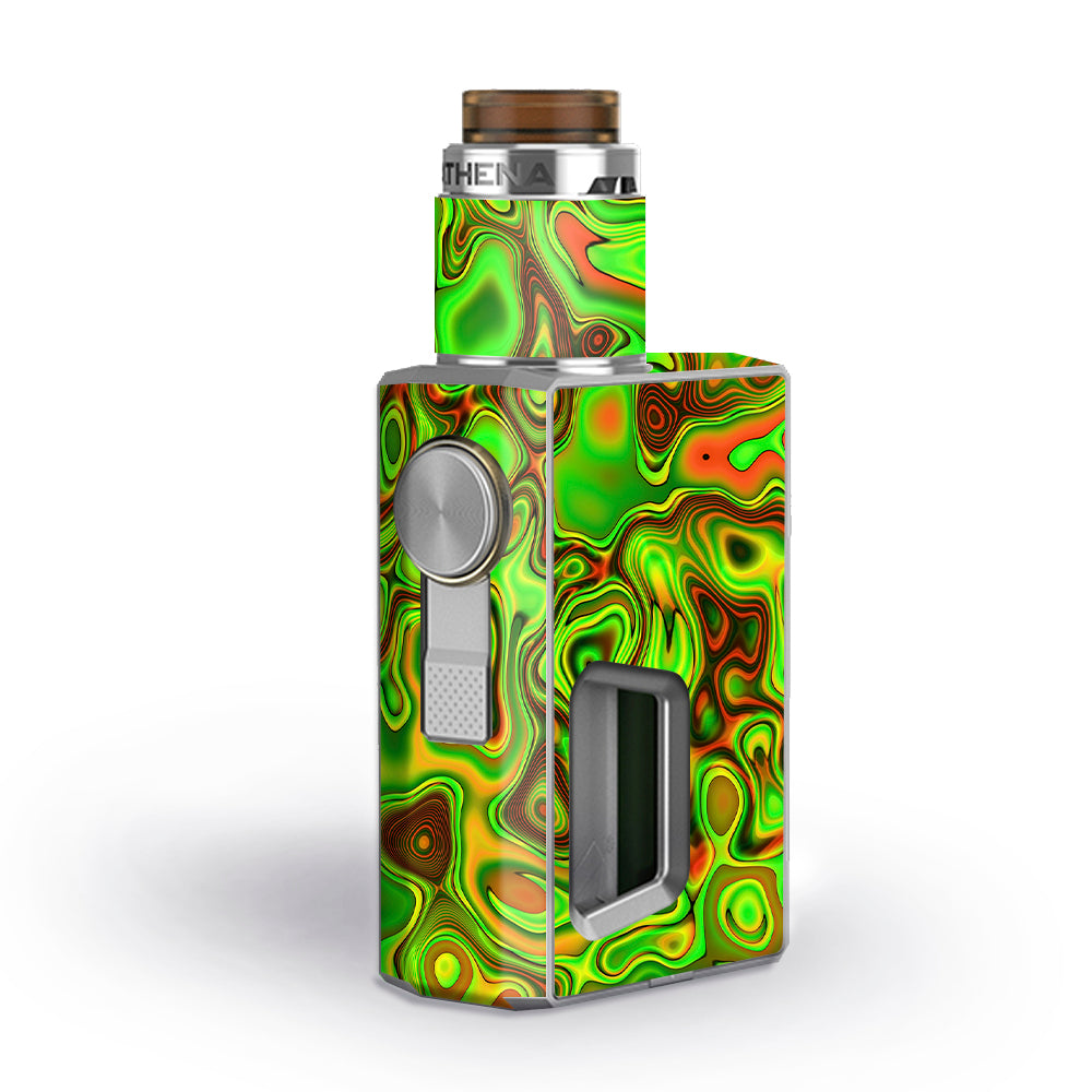  Green Glass Trippy Psychedelic Geekvape Athena Squonk Skin