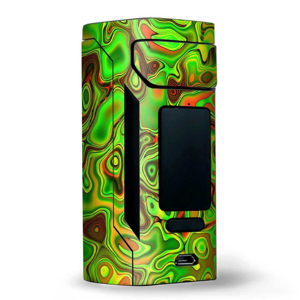  Green Glass Trippy Psychedelic Wismec RX2 20700 Skin