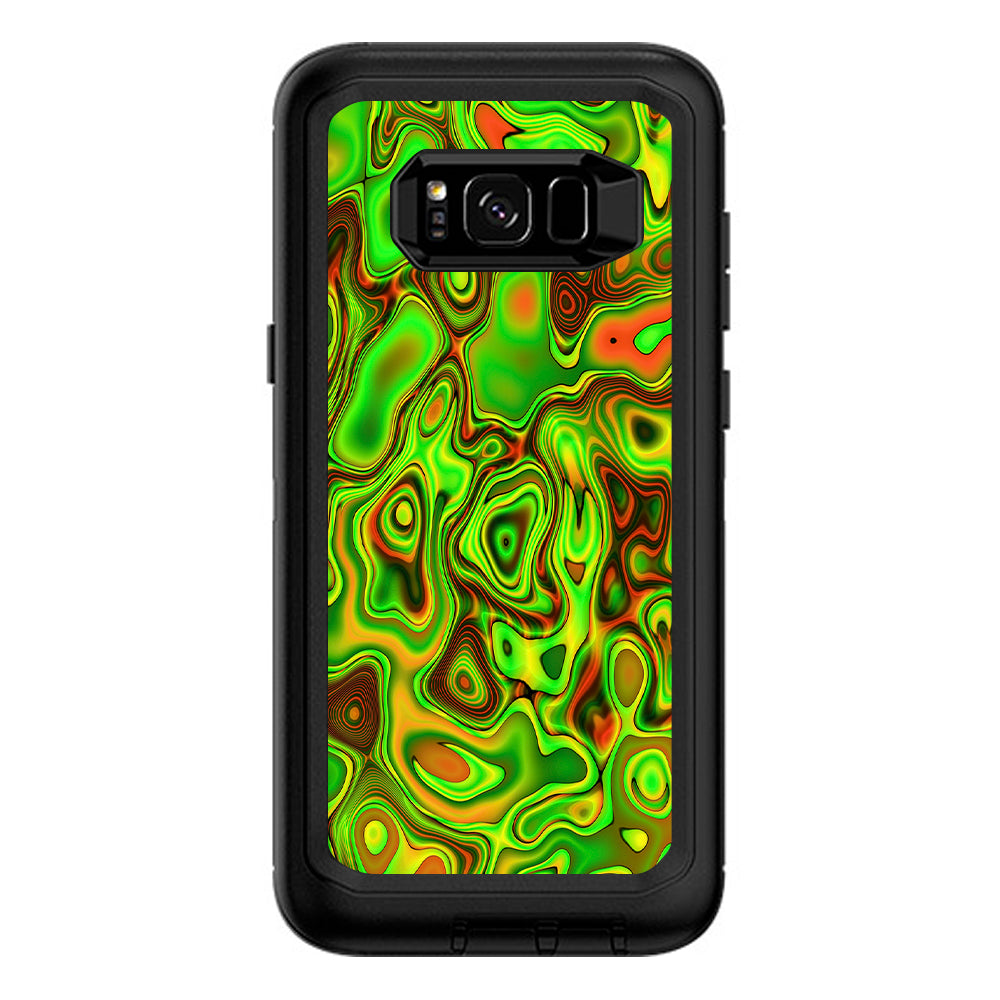  Green Glass Trippy Psychedelic Otterbox Defender Samsung Galaxy S8 Plus Skin