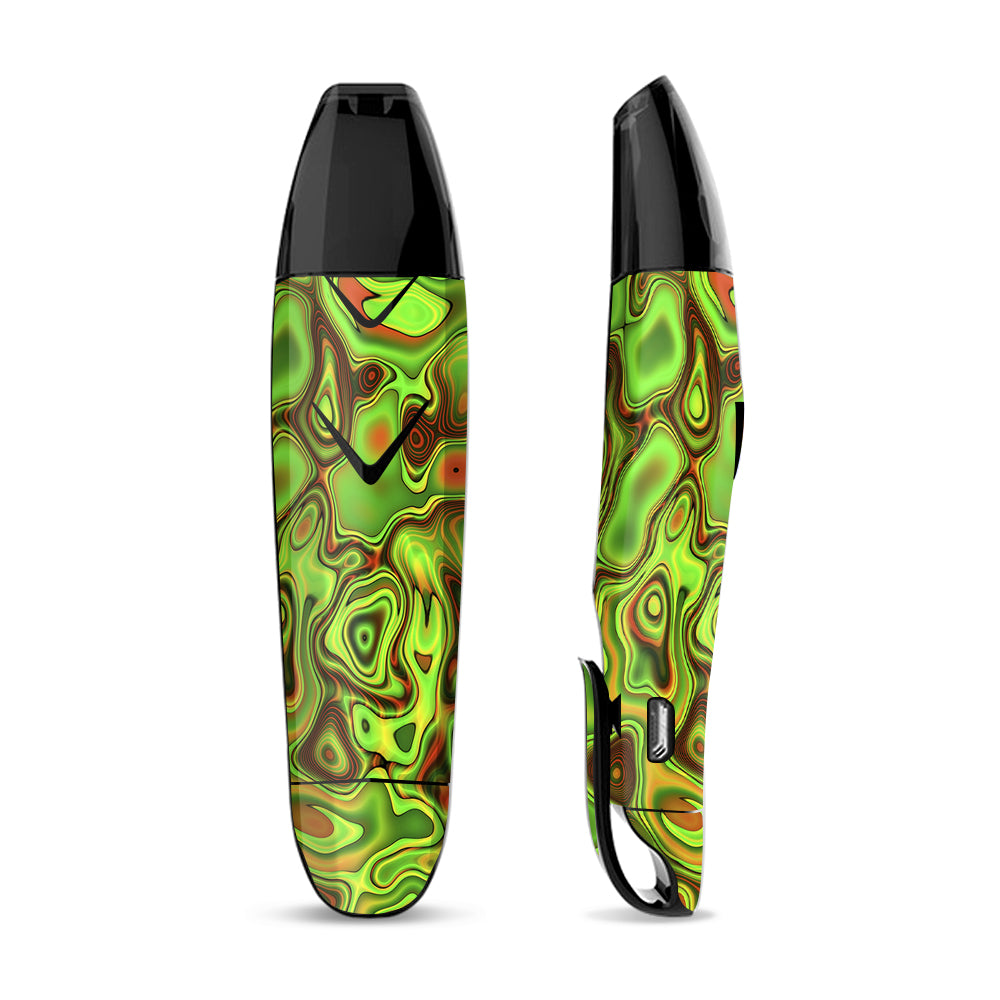 Skin Decal for Suorin Vagon  Vape / green glass trippy psychedelic