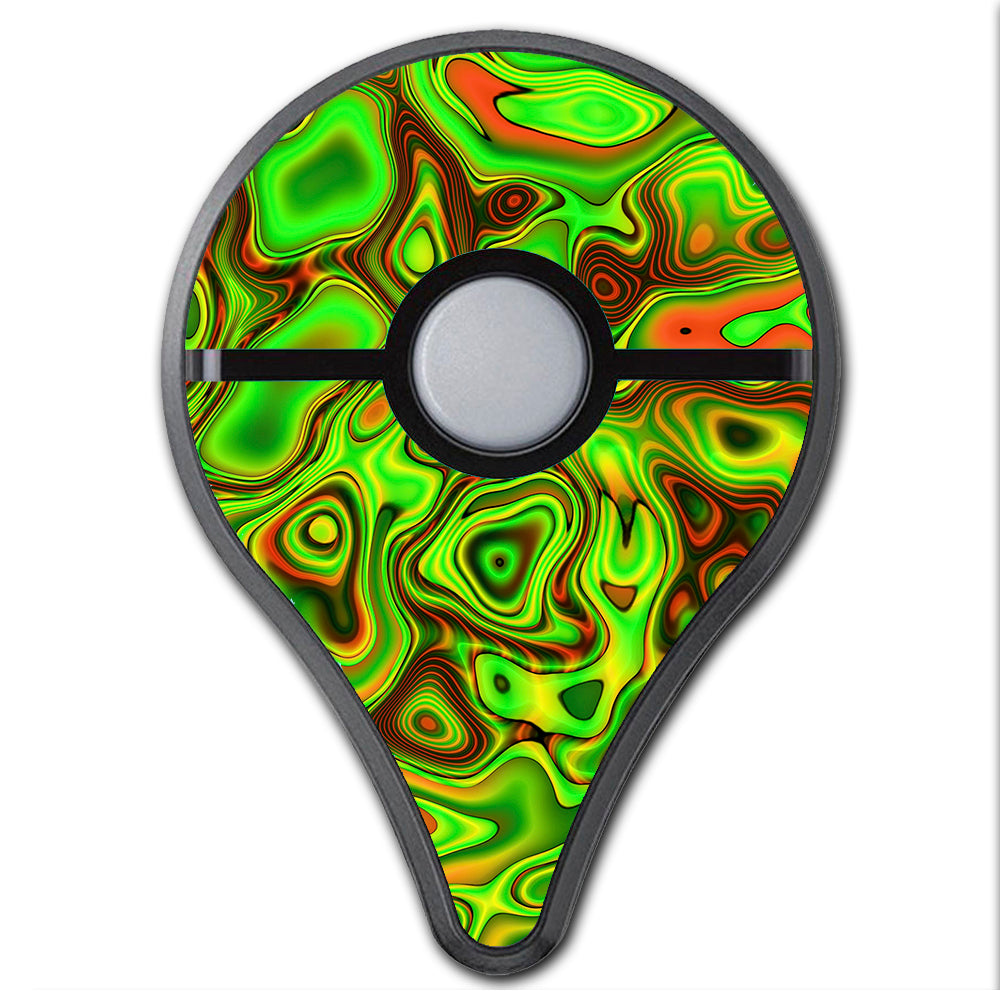  Green Glass Trippy Psychedelic Pokemon Go Plus Skin