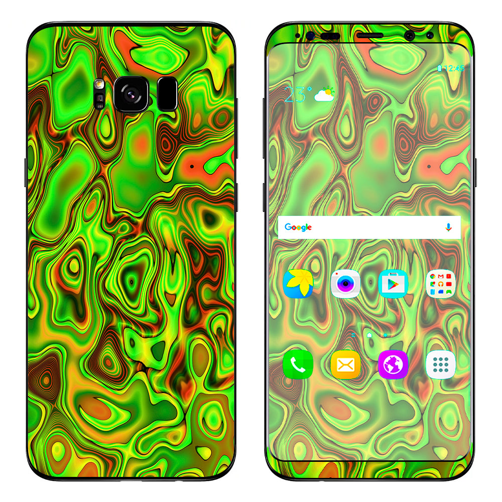  Green Glass Trippy Psychedelic Samsung Galaxy S8 Skin