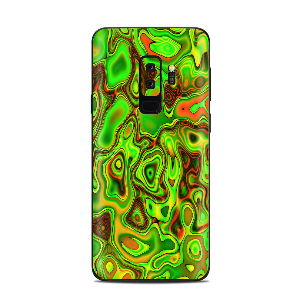  Green Glass Trippy Psychedelic Samsung Galaxy S9 Plus Skin