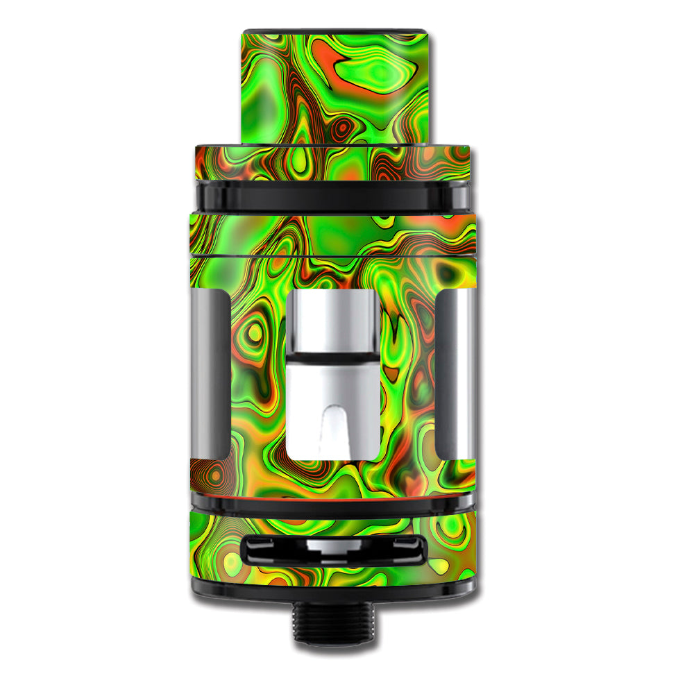 Green Glass Trippy Psychedelic Smok TFV8 Big Baby Beast Skin Green Glass Trippy Psychedelic Smok TFV8 Big Baby Beast Skin