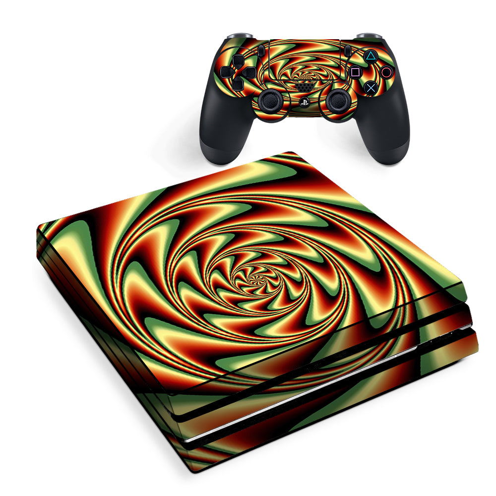 Trippy Motion Moving Swirl Illusion Sony PS4 Pro Skin