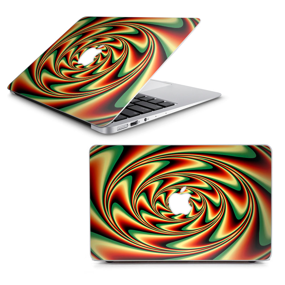  Trippy Motion Moving Swirl Illusion Macbook Air 11" A1370 A1465 Skin