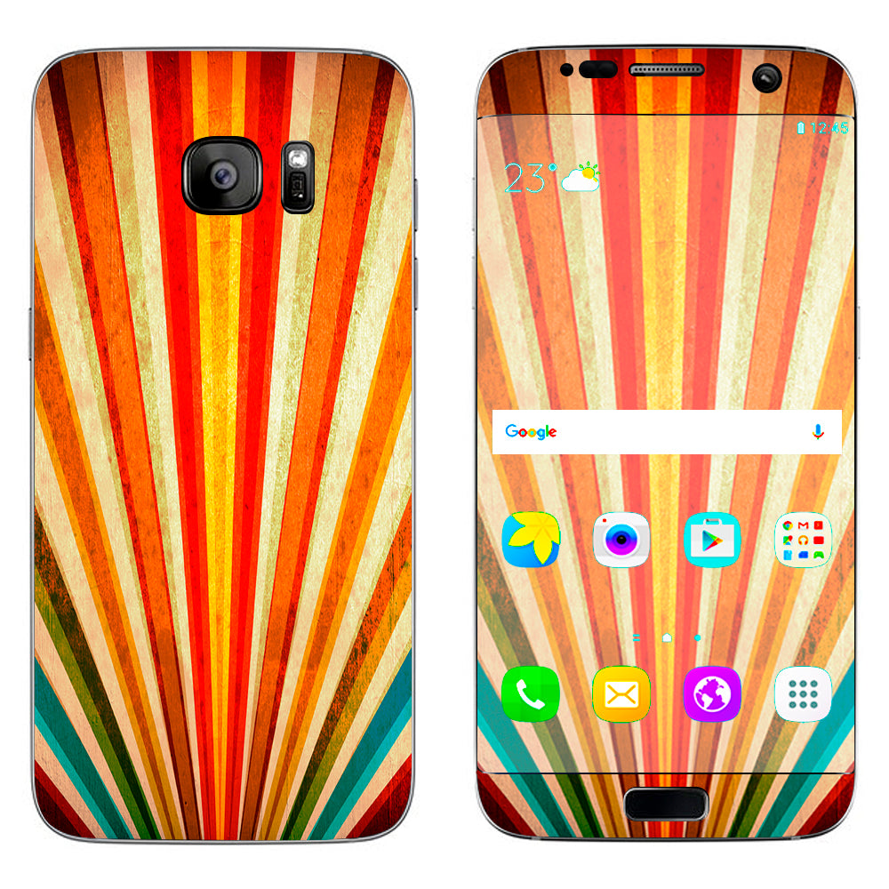  Sunbeams Colorful Samsung Galaxy S7 Edge Skin