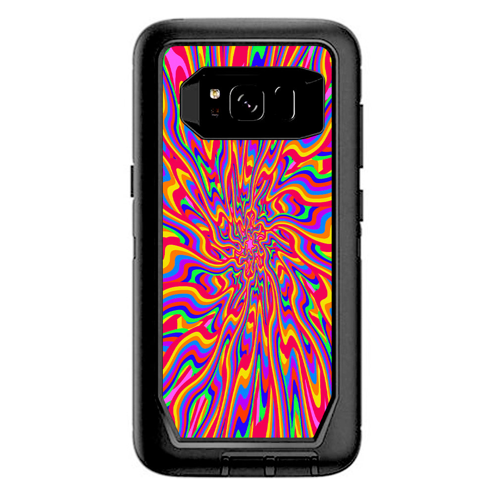  Optical Illusion Colorful Holographic Otterbox Defender Samsung Galaxy S8 Skin