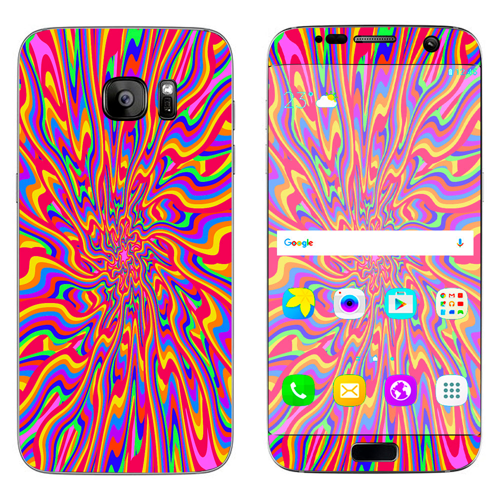  Optical Illusion Colorful Holographic Samsung Galaxy S7 Edge Skin