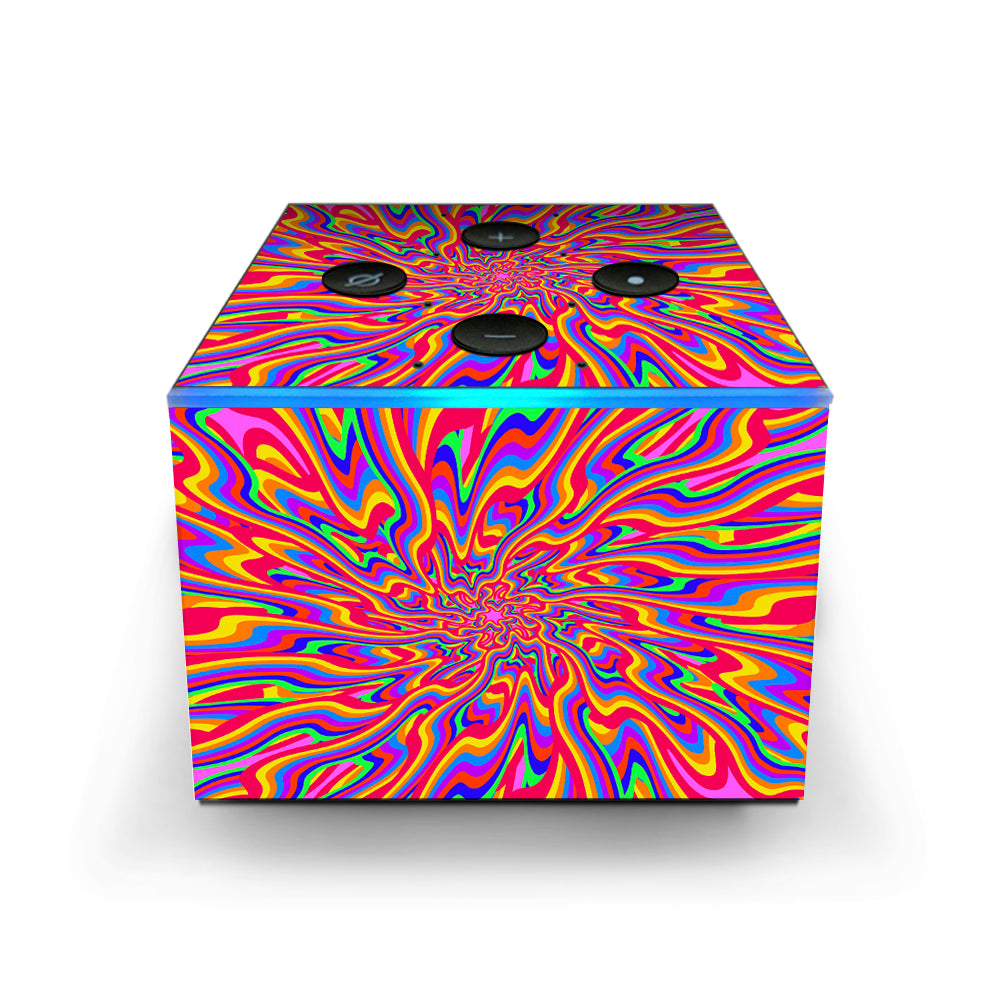  Optical Illusion Colorful Holographic Amazon Fire TV Cube Skin