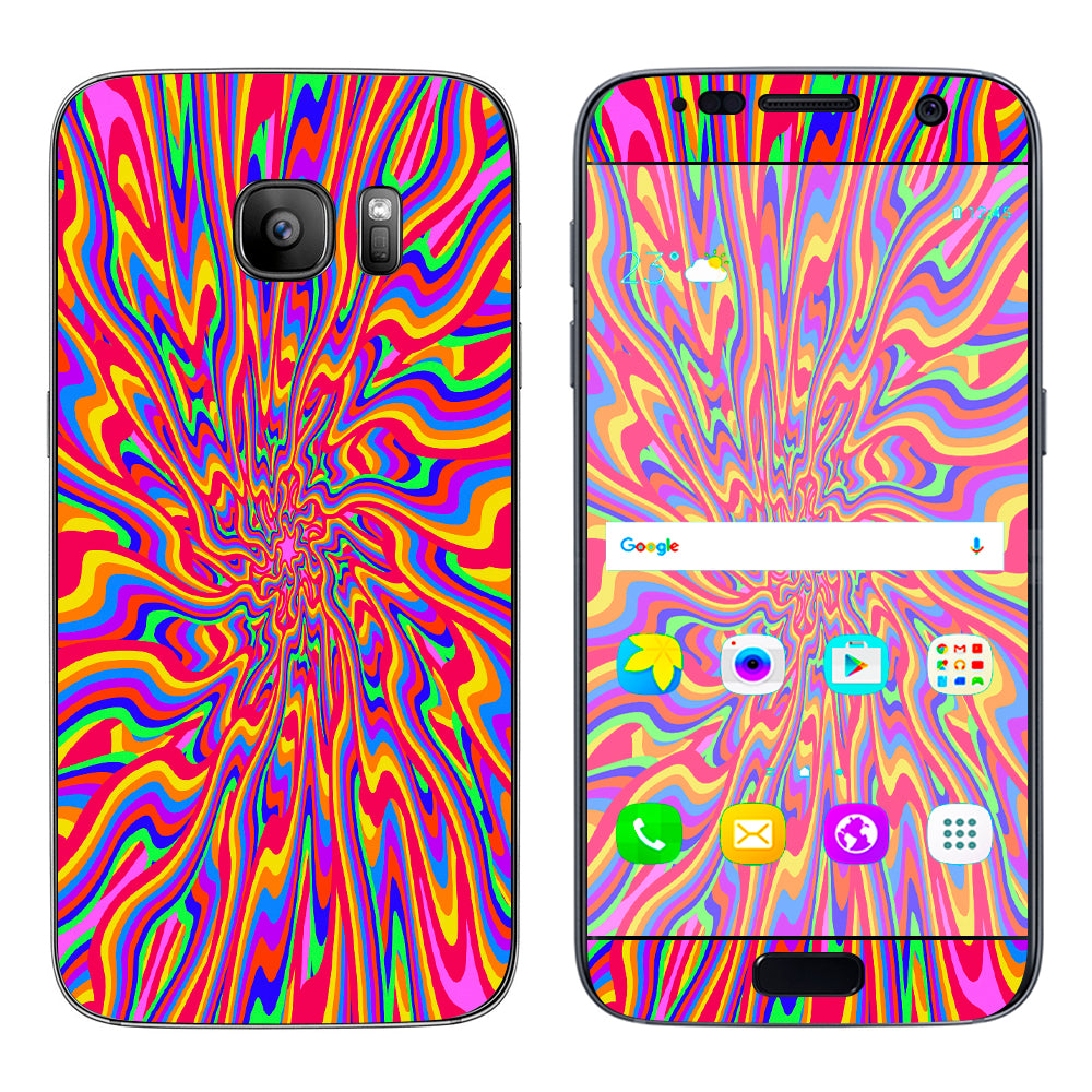  Optical Illusion Colorful Holographic Samsung Galaxy S7 Skin