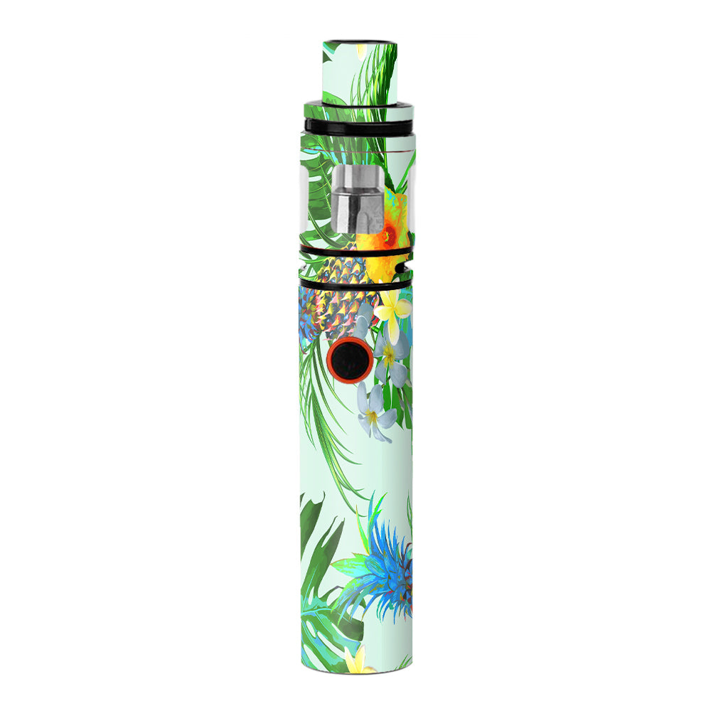 Skin Decal for Smok Stick V8 Vape / tropical floral pattern pineapple palm  trees – itsaskin.com