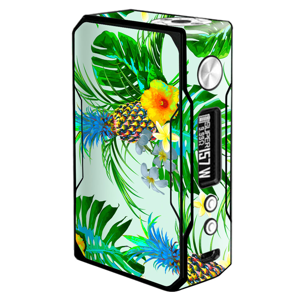  Tropical Floral Pattern Pineapple Palm Trees Voopoo Drag 157w Skin