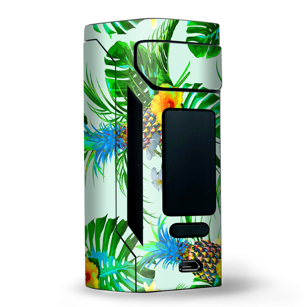  Tropical Floral Pattern Pineapple Palm Trees Wismec RX2 20700 Skin