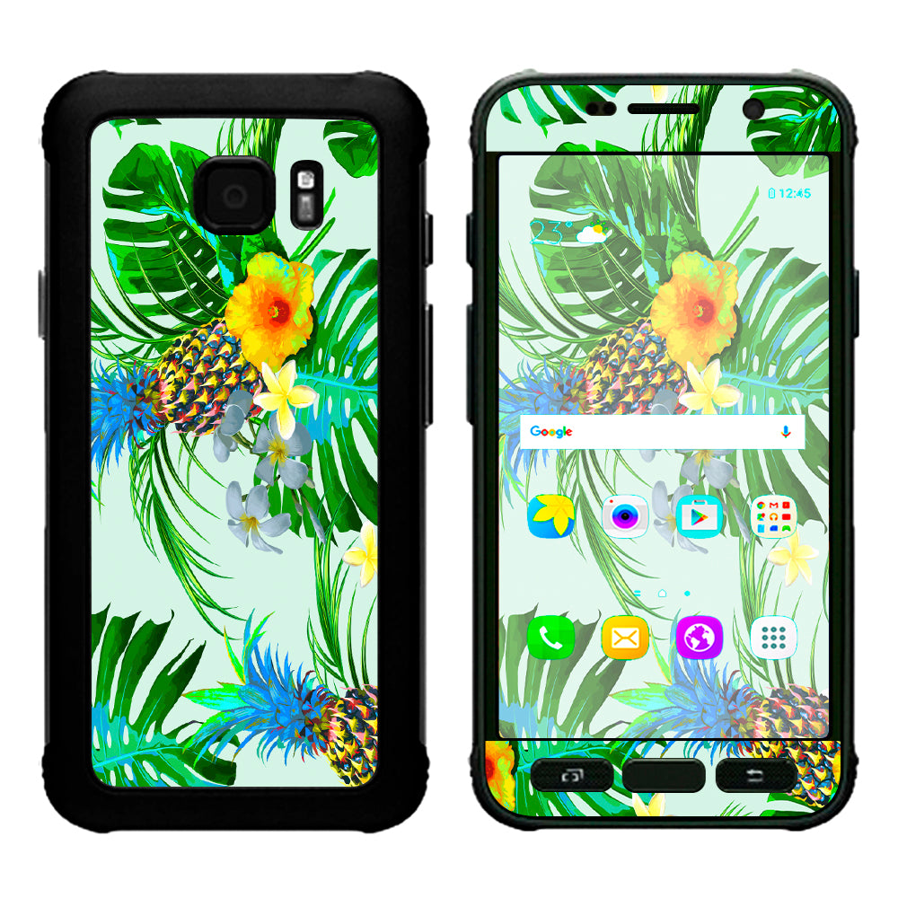  Tropical Floral Pattern Pineapple Palm Trees Samsung Galaxy S7 Active Skin