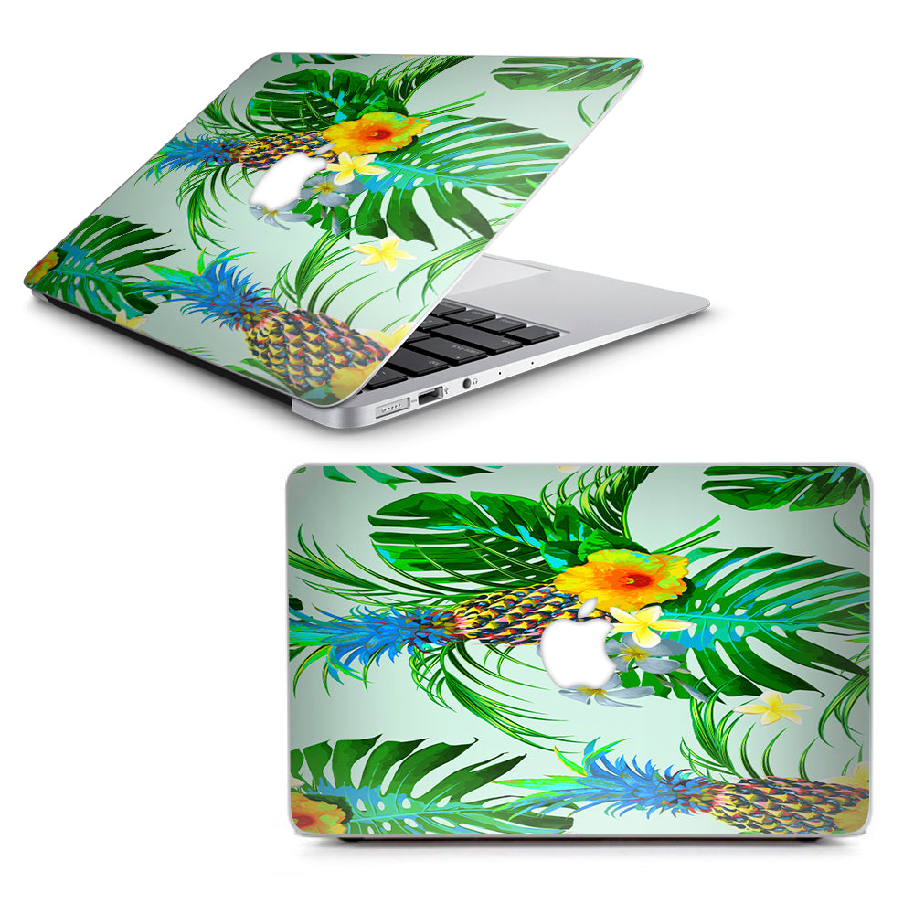  Tropical Floral Pattern Pineapple Palm Trees Macbook Air 13" A1369 A1466 Skin